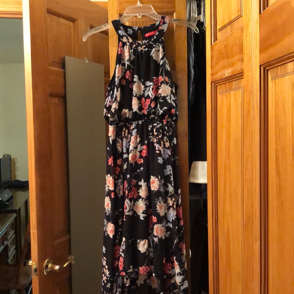 Floral high-low dress